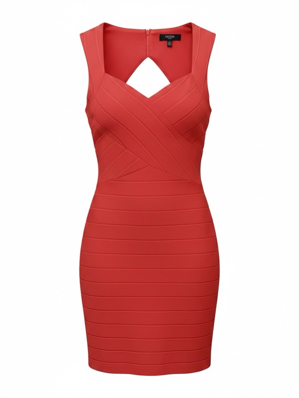 Guess Coral Red Bandage Coctel Mini Dress size 6